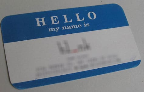 Hello Name Card