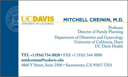 Japanese Business Card Translation Sample - UC Davis 500 - English