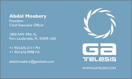 gatel Arabic English Business Card Translation Sample