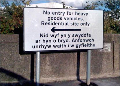 Business Card Translation Welsh Sign