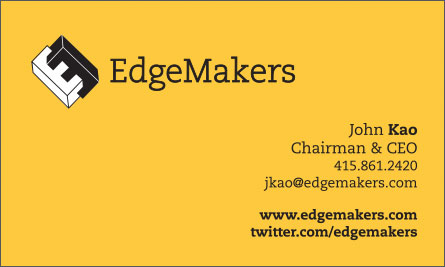 edge English Business Card Translation Sample