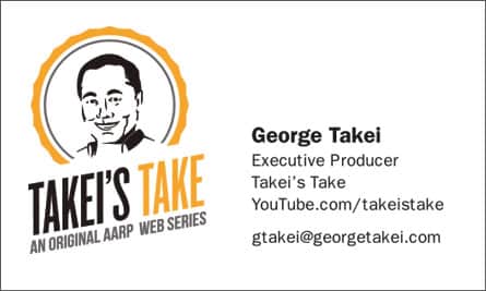 George Takei English Business Card Translation Sample Business Card