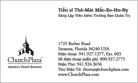 church English Vietnamese Business Card Translation Sample