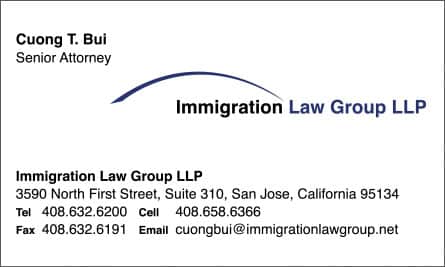 law English Vietnamese Business Card Translation Sample