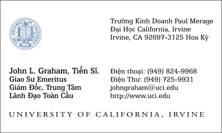 uci English Vietnamese Business Card Translation Sample